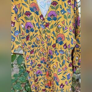 Floral Yellow Maxi Dress